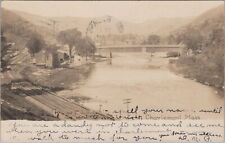 Charlemont Massachusetts Railroads Covered Bridge N.Adams 1906 PM RPPC Postcard picture