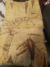 **AWESOME VINTAGE NATIVE TICUNA AMAZON RAINFOREST BARK PAINTING MAGNIFICENT** picture