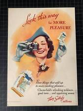 Vintage 1938 Chesterfield Cigarettes Print Ad picture