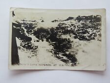 WWI Antique Postcard Out To Sea Rough Waves Vintage Old WW1 World War One #4414 picture