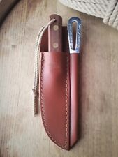 Sheffield Bowie Knife 2-Pc Kit w/ Marlinspike + Leather Sheath - Made in England picture