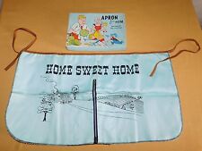 VINTAGE NOVELTY APRON FOR HIM HOME SWEET HOME MOTHER'S BIG HELPER IN BOX picture