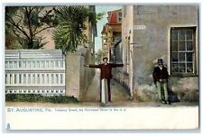 c1905's Treasury Street Narrowest St. Old Man Houses St. Augustine FL Postcard picture
