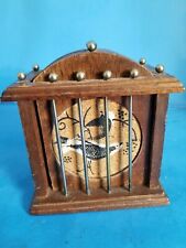 UNIQUE.6 WOODEN BIRD COASTERS IN CAGE.THING OF BEAUTY. picture