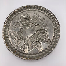 Antique Van Emden Tin Chocolate Mold #1637 Valentine Roses Name Card Germany picture