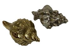  Vintage Lot Of 2 Metal Silver & Gold Tone Paperweight Grannycore Decor  picture