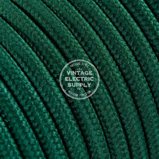 Emerald Round Cloth Covered Electrical Wire - Braided Rayon Fabric Wire picture