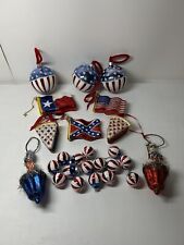 July 4th Glass Ornaments Lot picture