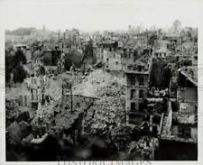 1944 Press Photo Ruins Near Castle at Caen Village in Normandy, France picture