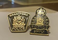 BRANTFORD POLICE FORCE & POLICE SERVICE LAPEL PINS - ONTARIO picture