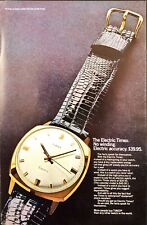 The Electric Timex No Winding Vintage Print Ad 1968 picture