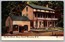 New York Catskill Mountains Rip Van Winkle House Historic Cancel Wis PM Postcard picture