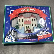 CHRISTOPHER RADKO Blue Spruce Drive SHINY BRITE SPARKLE TOWN W/ Box White Pink picture