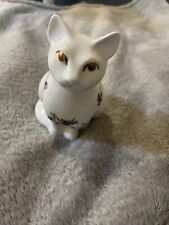Hammersley Victorian Violets porcelain cat figurine made in England picture