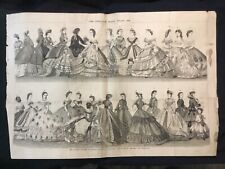 Huge Engraving - Civil War Fashion 1865 Ladies Fashion picture