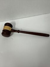 Wooden Gavel with Brass Trim picture