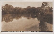 Junction City, KS: RPPC River View - Vintage Kansas Real Photo Postcard picture
