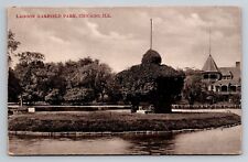 Lagoon Garfield Park Chicago Illinois Vintage Unposted Postcard picture