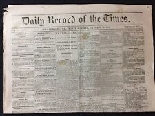 Carbondale PA Murder Trial 1874 Train Ride to Denver-Wilkes-Barre Newspaper picture