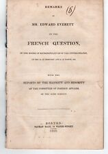 1835 Pamphlet Edward Everett on the French Question picture