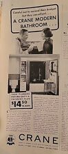1949 Crane Plumbing Modern Bathroom sink Tub Toilet Vintage Ad picture