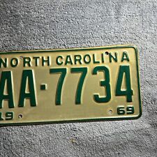 1969 North Carolina License Plate AA-7734 picture