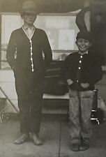 c1920 Big Brother & Little Brother KODAKS Sign Antique Real Photo Postcard RPPC picture