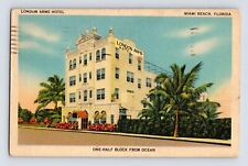 Postcard Florida Miami Beach FL London Arms Hotel 1949 Posted Linen picture
