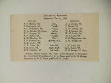Harvard University VS Princeton University 1886 Football Game Roster picture