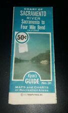 Vintage Rare Kym's Guide 1972 Chart of Sacramento River Four Mile Bend Map picture