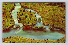 MI-Michigan, Aerial Lower Tahquamenon Falls, Antique, Vintage Postcard picture