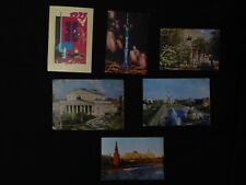 6 USSR Old Russian Moscow Soviet USSR Pocket Calendars Vintage 1975 1976 picture