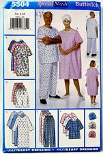 1998 Butterick Sewing Pattern 5504 Adult Special Needs Gown Top Pants XS-M 14431 picture
