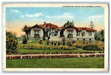 1921 A Bungalow Exterior Among The Flowers View Jacksonville Florida FL Postcard picture