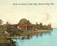 C.1910s Beaver Dam, WI. Scene On Lake. To Emma Drakeira. Vintage Postcard picture