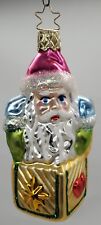 Inge Glas Glass Santa Surprise in the Box Christmas Ornament, Germany. F335F picture