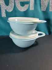 Tupperware Thatsa Bowl Ultra Mini Set of 2 Vintage Collection Blue 2.5 Cup  picture