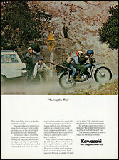 1974 Kawasaki motorcycle Man woman riding off road vintage photo print ad ads4 picture