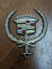 Vintage Cadillac Deville Shield Hood Ornament Color Emblem Vintage GM OEM Metal picture
