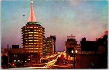 Looking Down Vine Street, Hollywood, California - Postcard picture