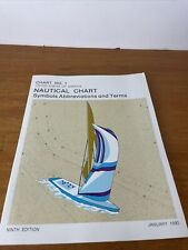 NAUTICAL CHART SYMBOLS ABBREVIATIONS AND TERMS CHART NO.1  9TH EDITION 1990 picture