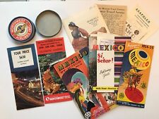 vintage Northwest Airlines coaster set and international travel brochures  picture