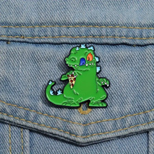 BUY 1 GET 1 FREE: Rugrats Reptar Enamel Nickelodeon Cute Dinosaur Cartoon Pin picture