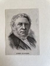 James Glaisher Meteorologist 1884 Harper's Weekly Sketch Print RARE picture