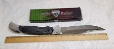 Timber Rattler Scarab Back Giant Folding Knife Stainless Steel Blade Gray NIB  picture