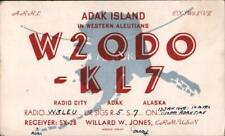1948 Adak Island,AK W2QDO QSL/Ham Alaska Chrome Postcard 3c stamp Vintage picture