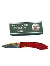 BEAR MGC USA MAC TOOLS First Production Run Knife Red Zytel Handles Liner Lock picture