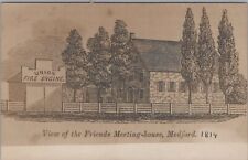 Friends Meeting House, Medford New Jersey Union Fire Engine RPPC Postcard picture