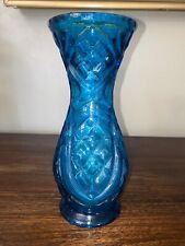 Vintage Italian Blue Glass Rossini Empoli Vase 8.5