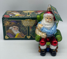 Old World Christmas Blown Glass Santa Vaccinated Christmas Tree Ornament NEW picture